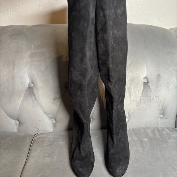 Sam Edelman Black Suede Knee High Block Heel Boots – Women’s Size 9.5 - Picture 7 of 10